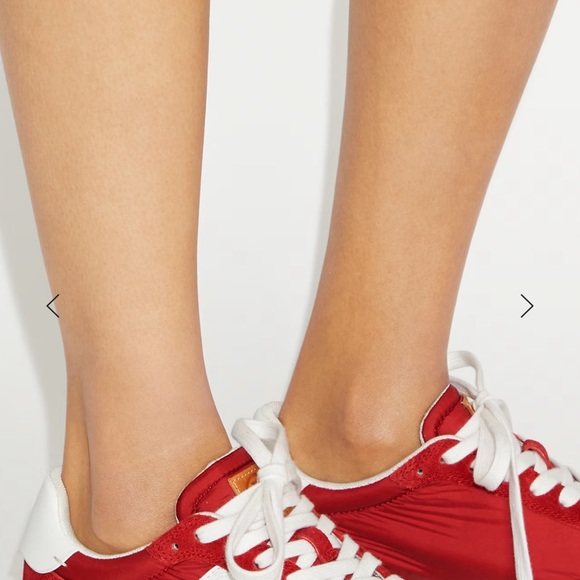 Tory Burch Red and White Destiny Trainers - Picture 4 of 5